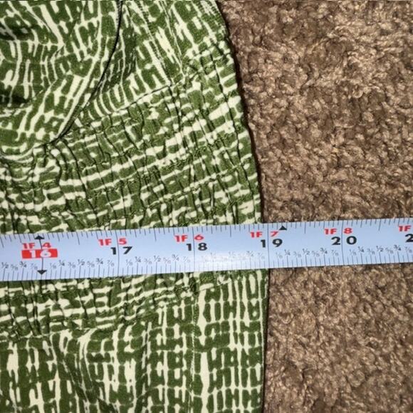 Gilli Jordan Knit Green and White Pockets V Neck Flutter Jumpsuit Sz 2X NWT - Picture 6 of 12